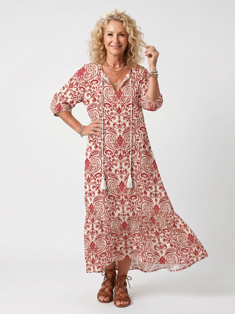 Noelle | Robe midi à nouer