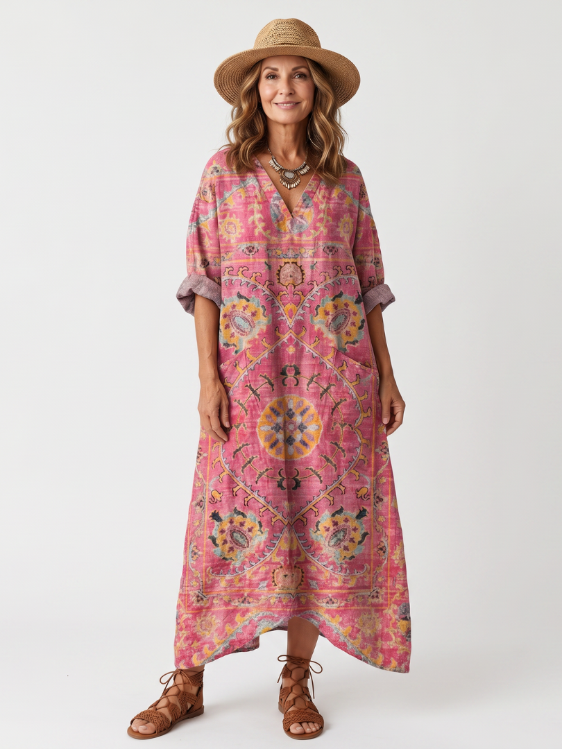 Tilda | Robe midi abstraite