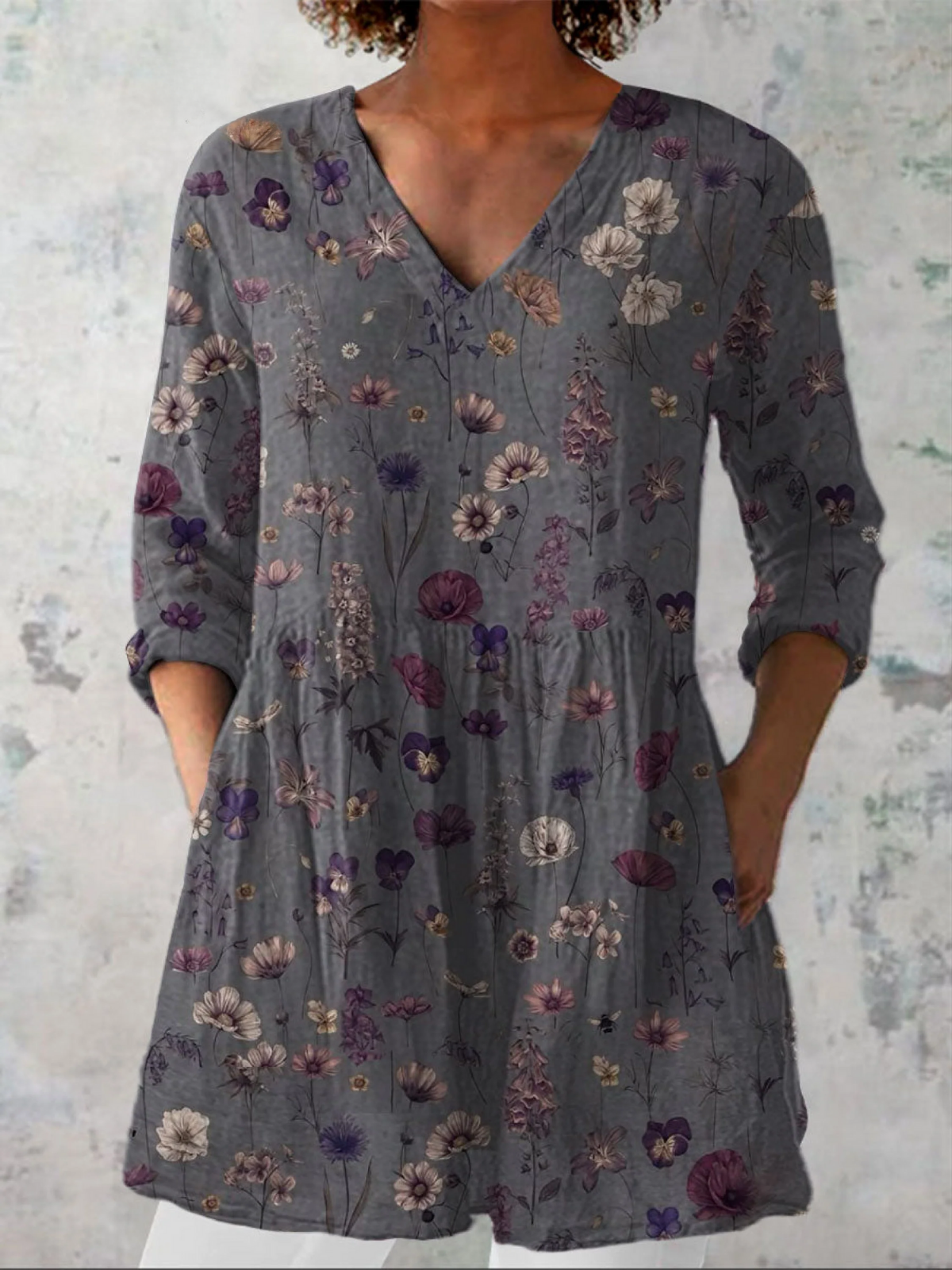 AliceLeon™ | Blouse longue à col en V