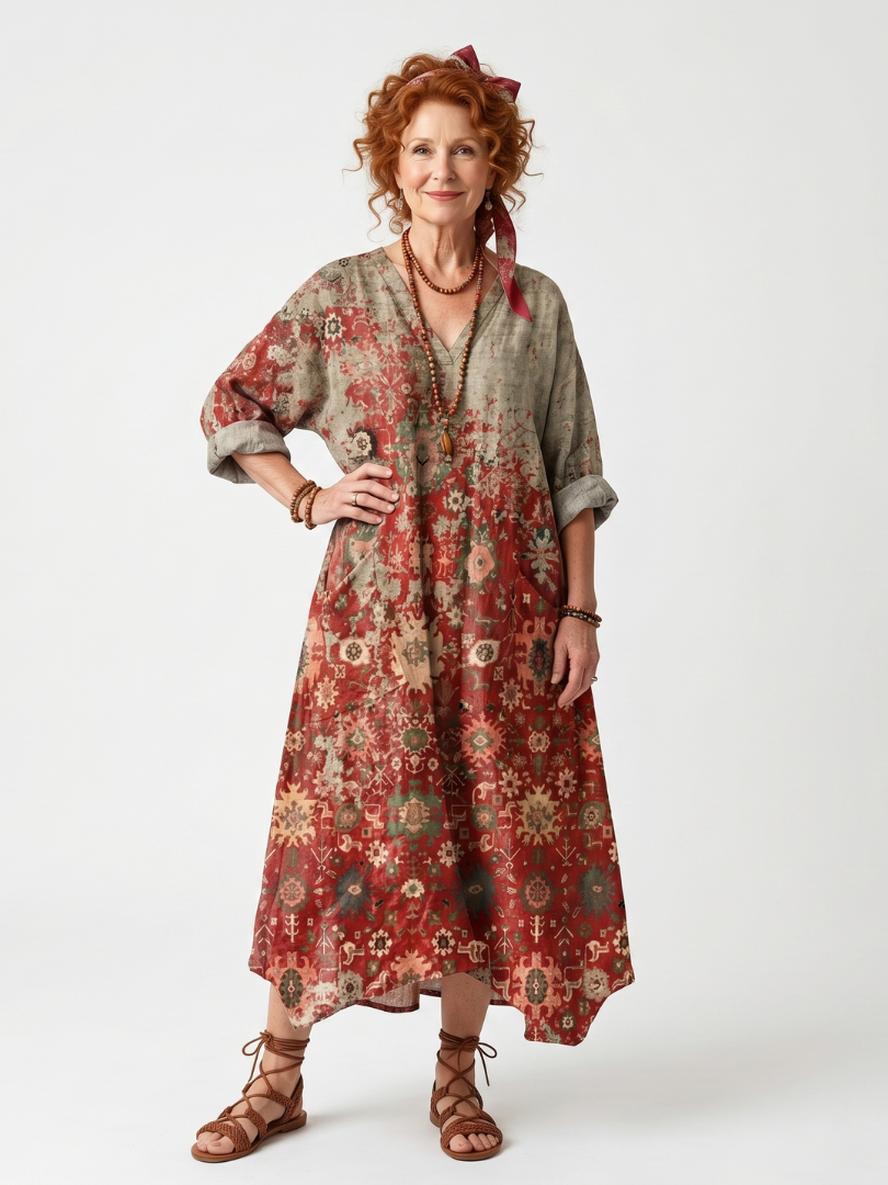 Saffron | Robe midi décontractée