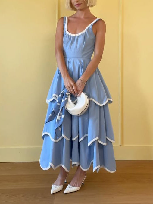 Robe maxi à volants