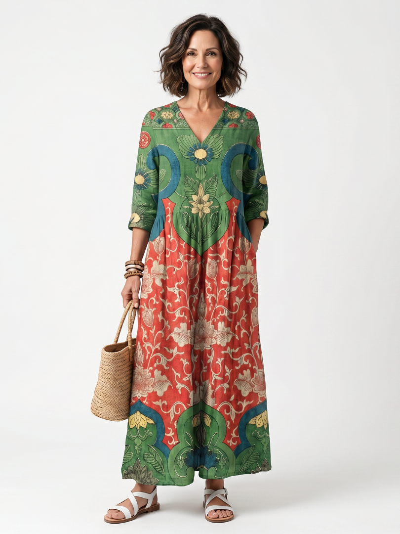 Sloane | Robe midi col V