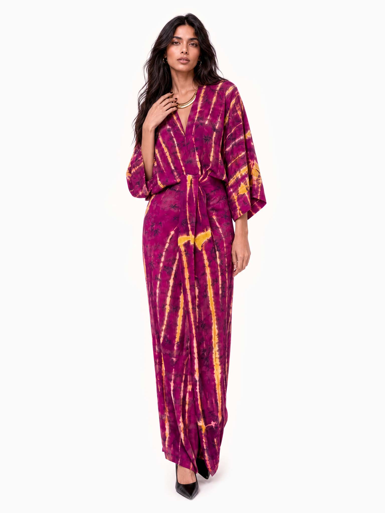 Robe midi aquarelle