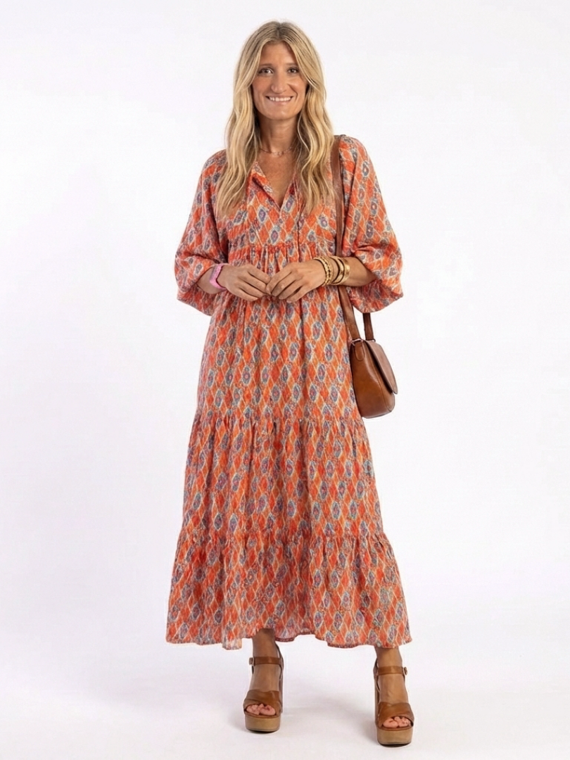Amara | Robe midi géométrique