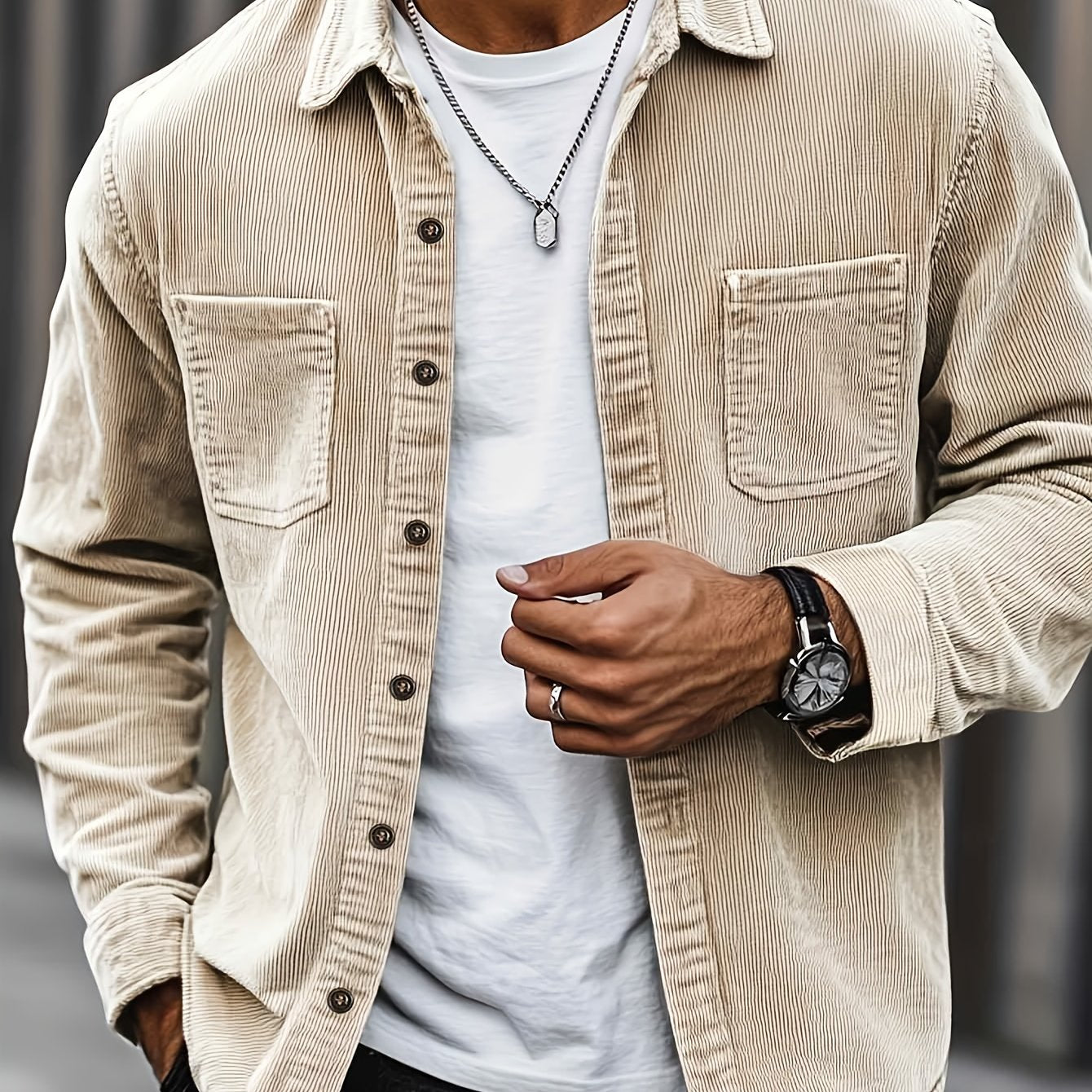 Bryce | Chemise d'extérieur texturée côtelée