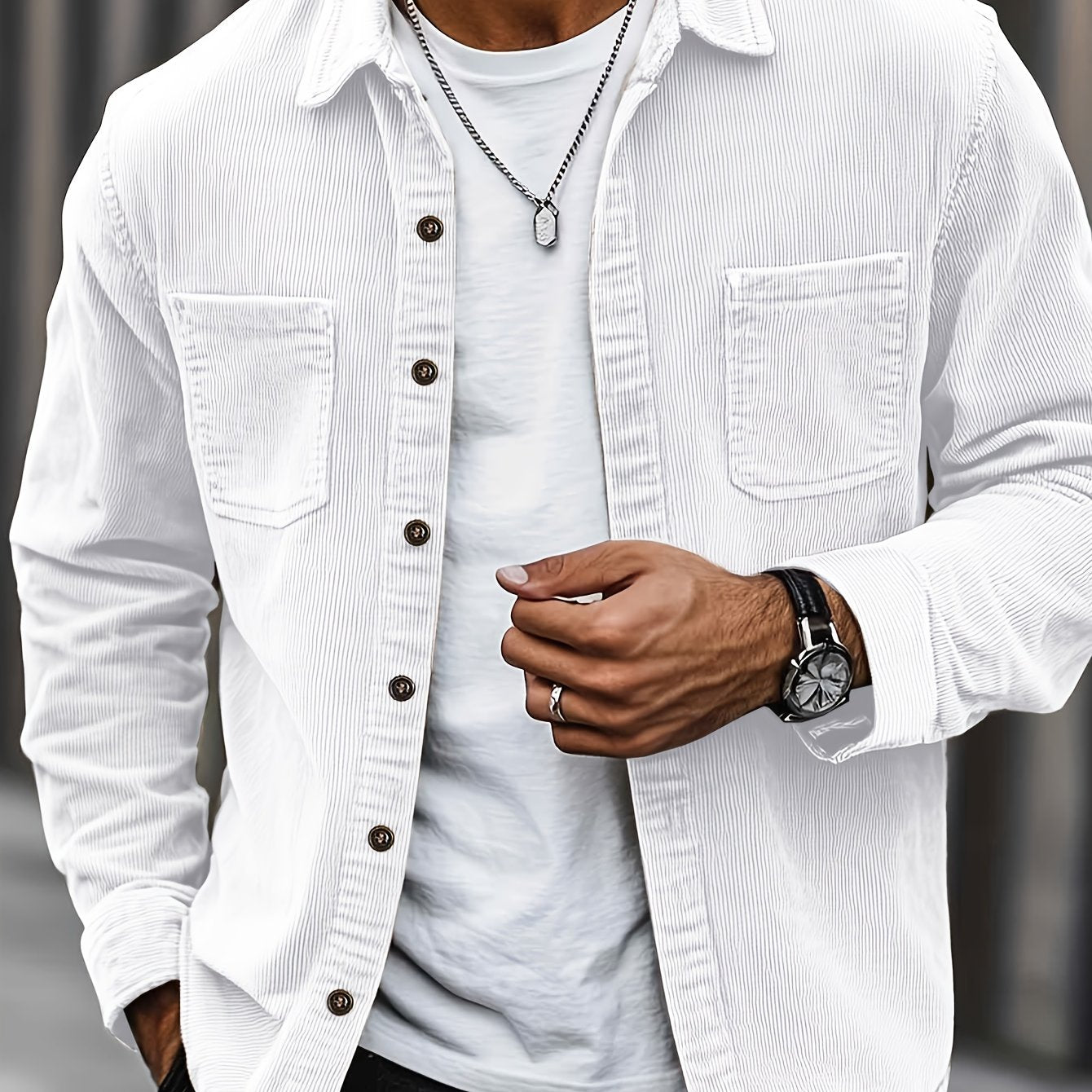 Bryce | Chemise d'extérieur texturée côtelée