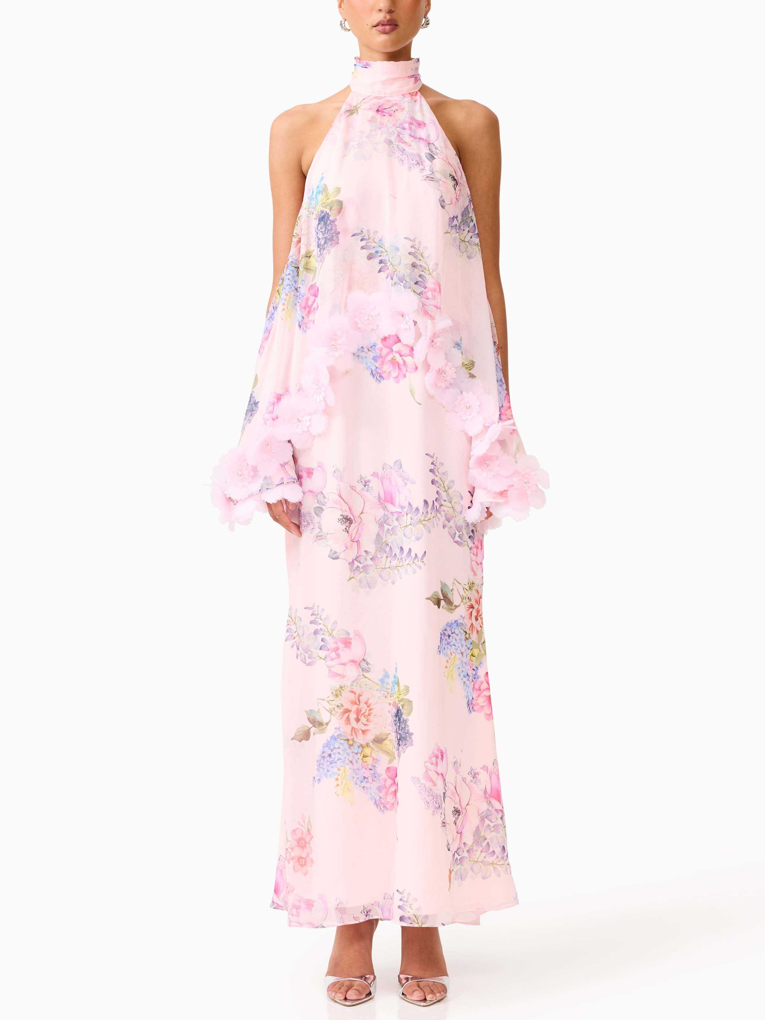 Robe maxi halter florale
