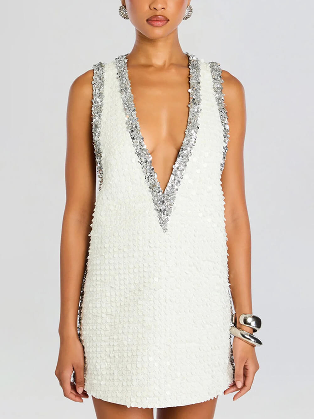 Robe mini col V