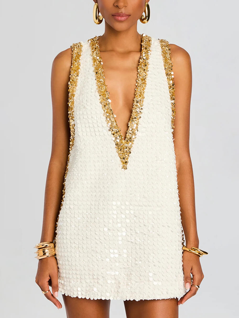 Robe mini col V
