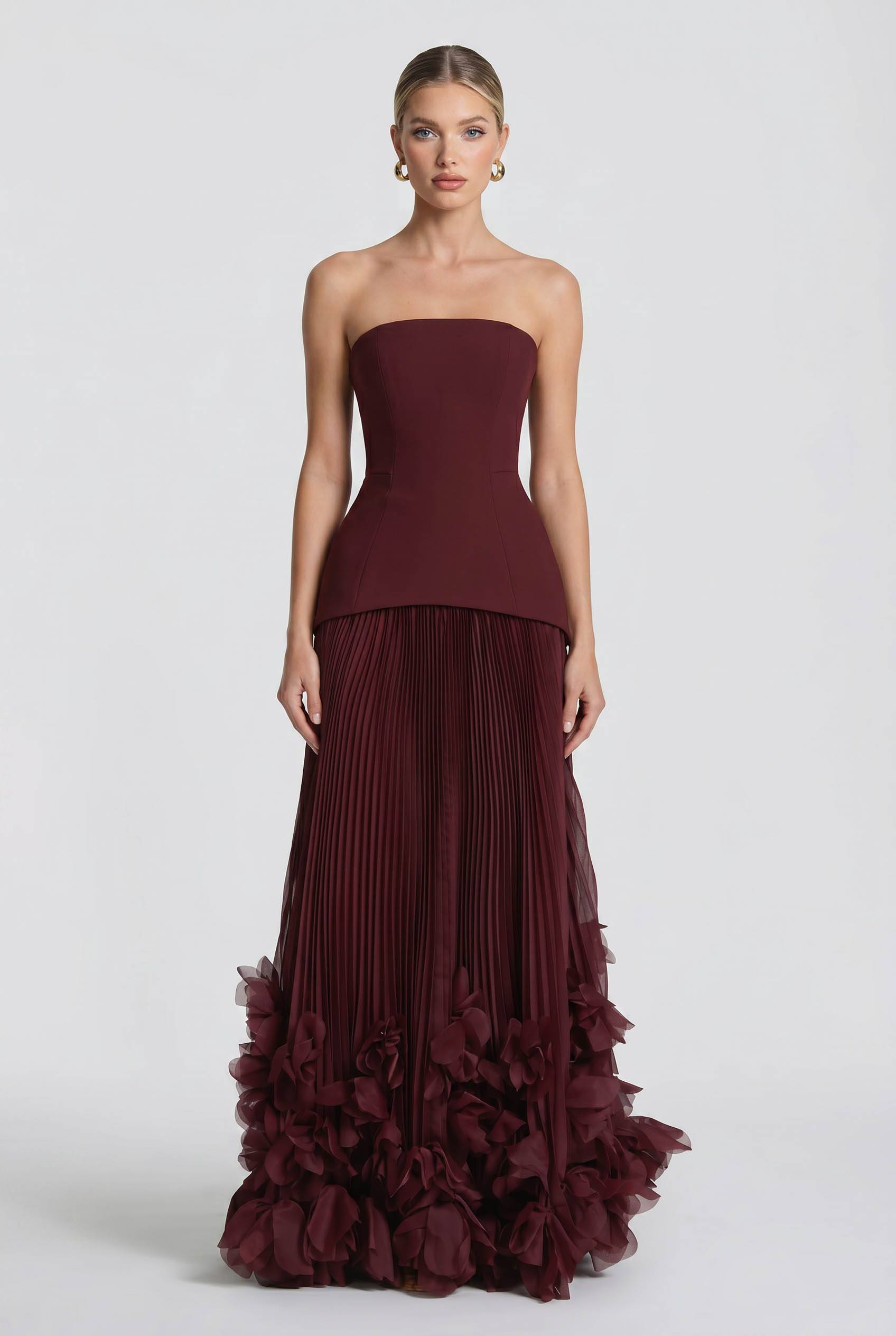 Maxi Dress with Petal Design