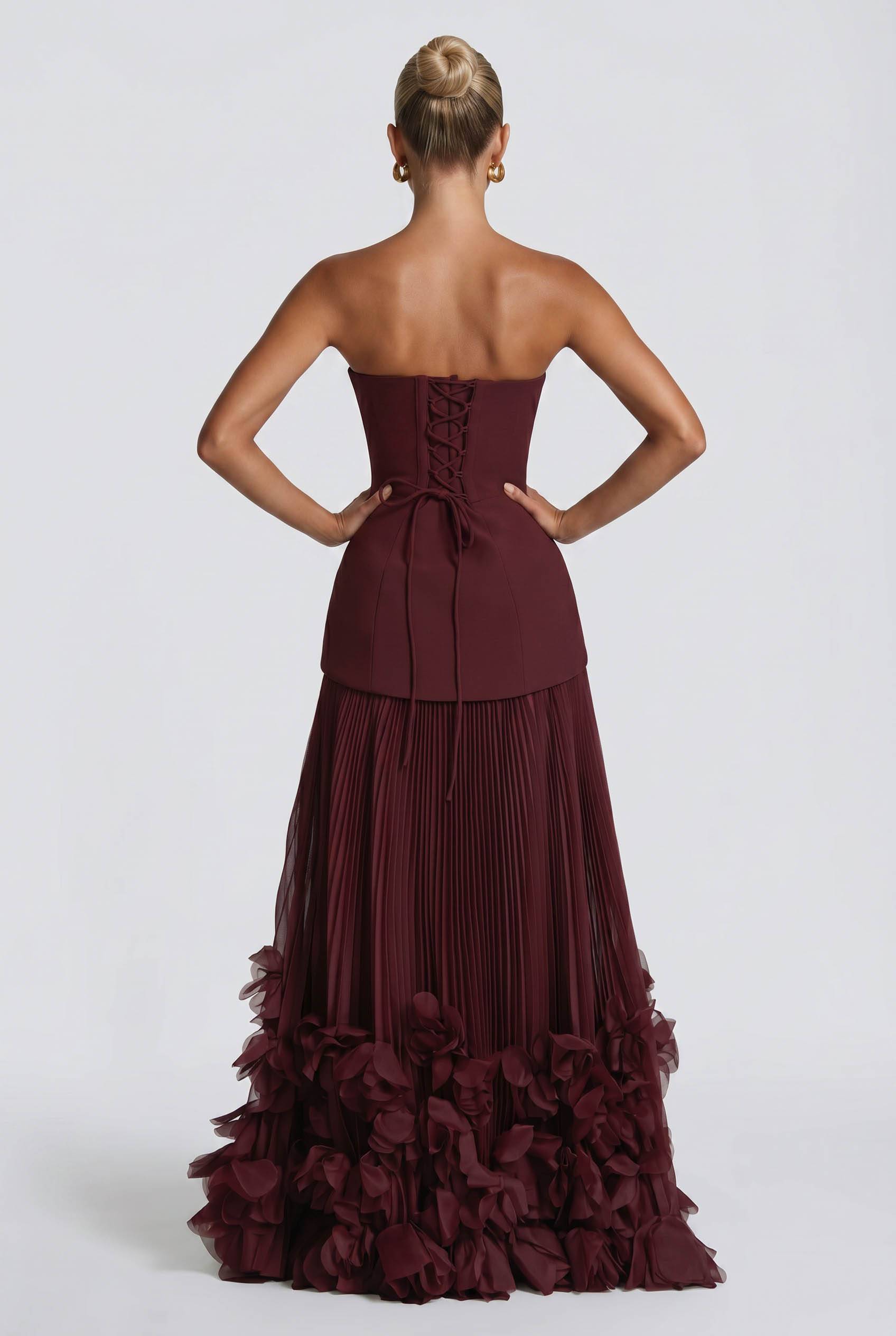 Maxi Dress with Petal Design