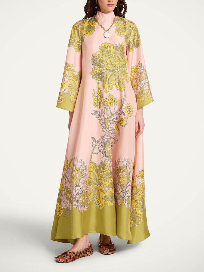 Robe maxi satinée