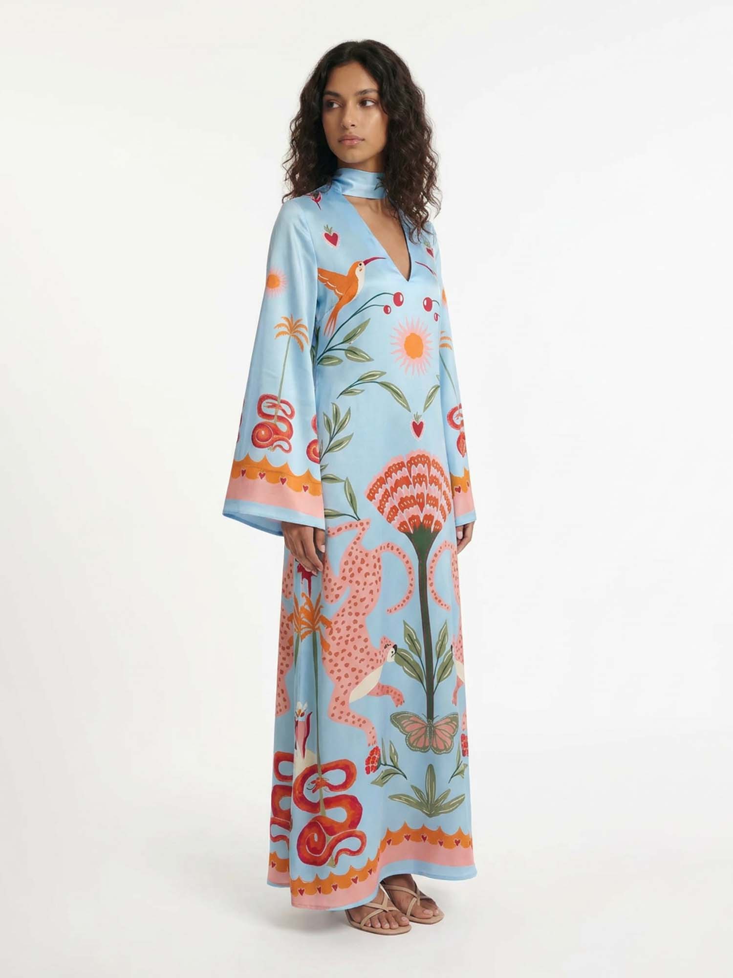 Robe maxi imprimée Azure