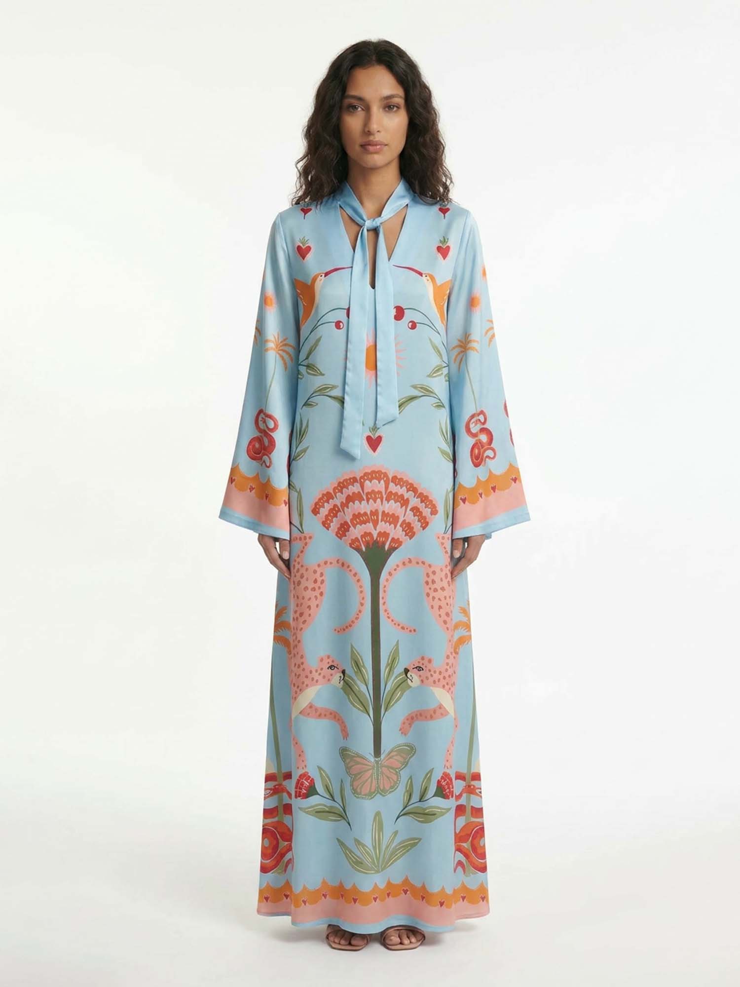 Robe maxi imprimée Azure