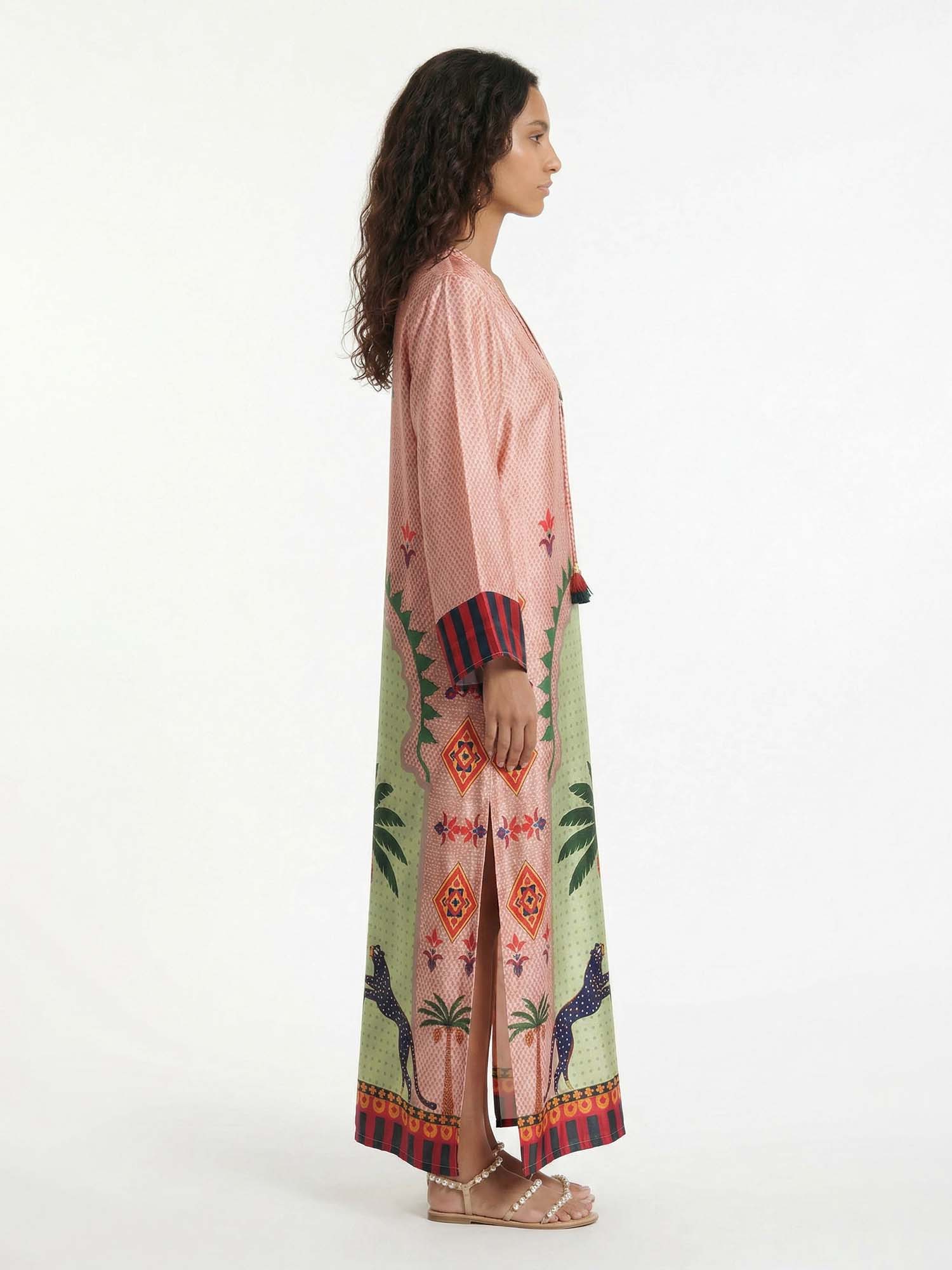 Robe Maxi Imprimée Palmiers