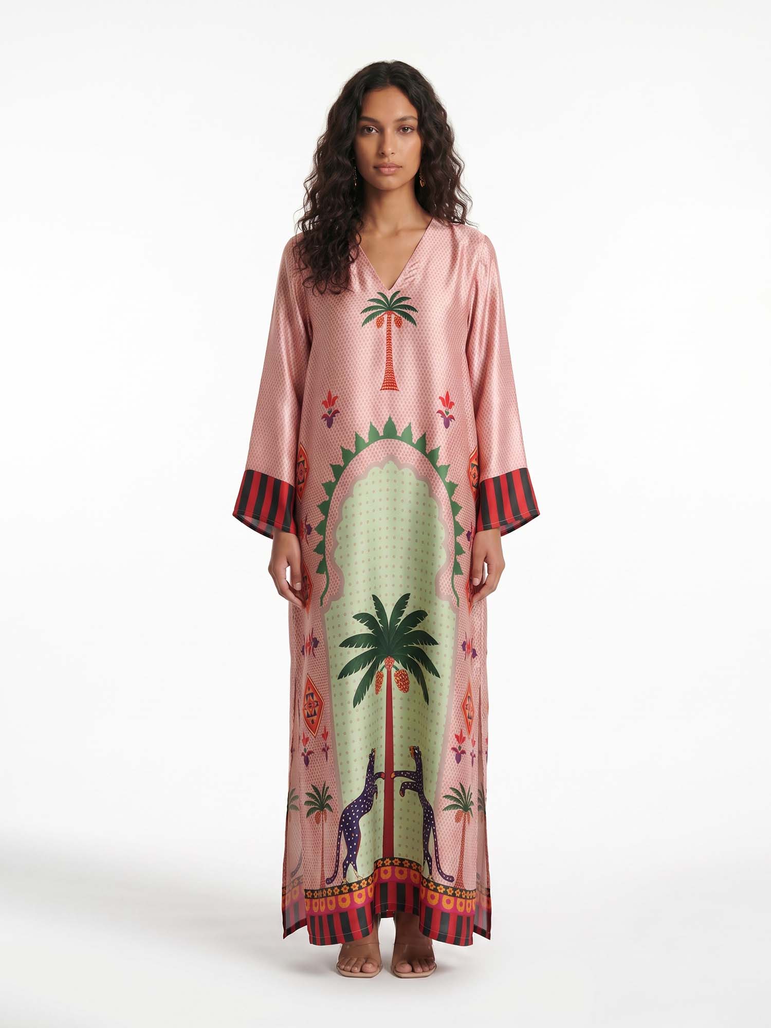 Robe Maxi Imprimée Palmiers