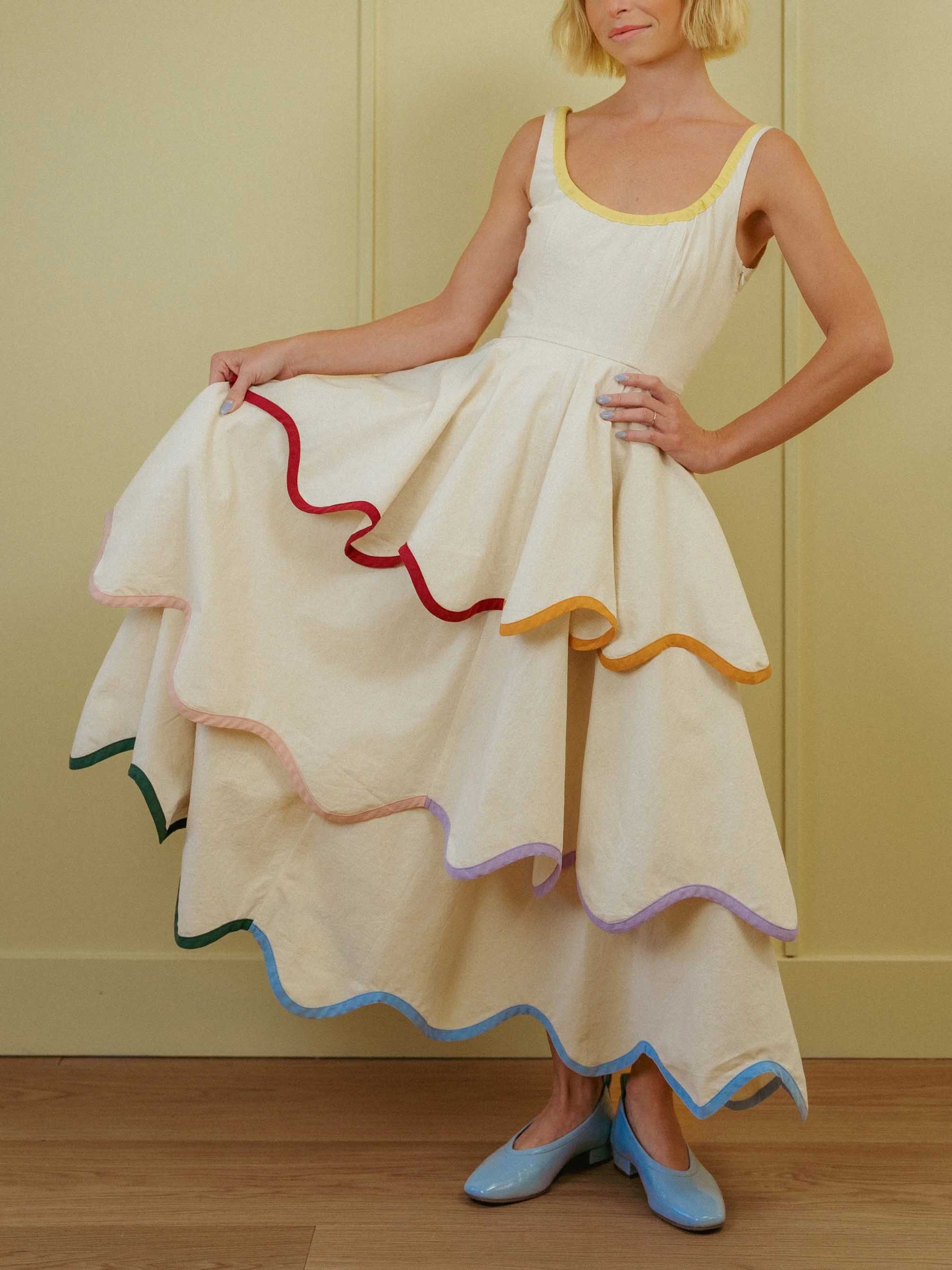 Robe maxi à volants