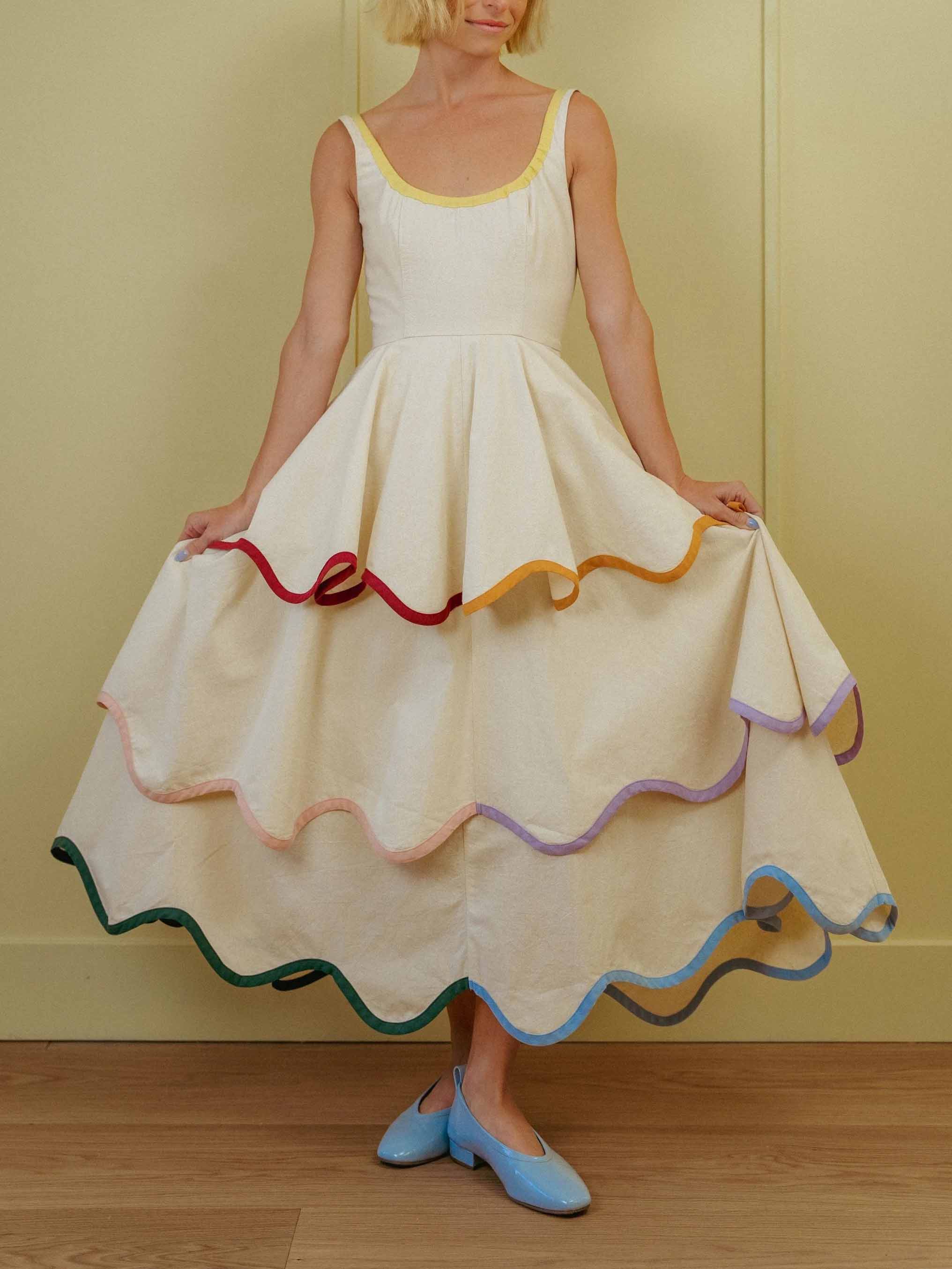 Robe maxi à volants