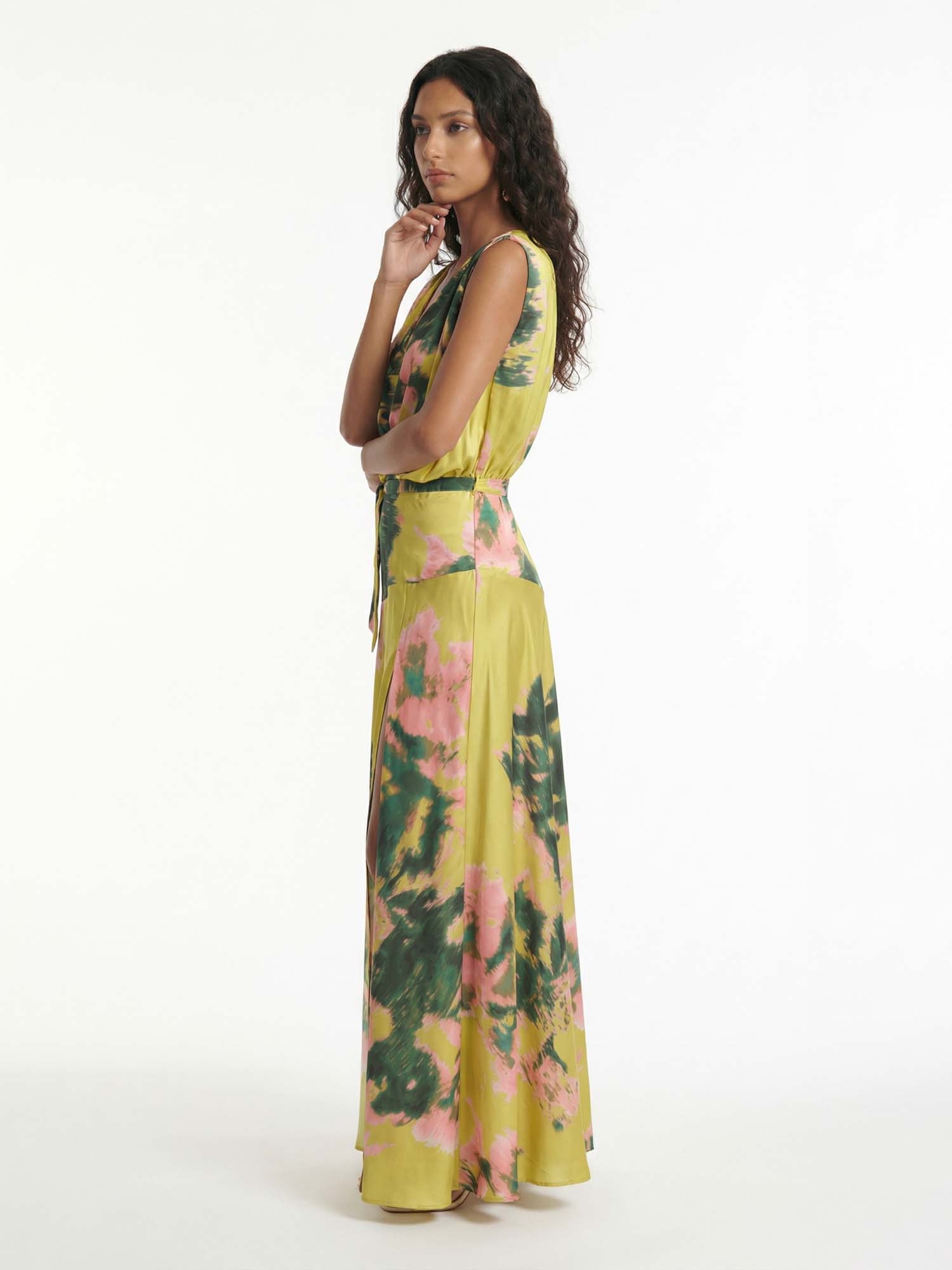 Robe maxi citron portefeuille