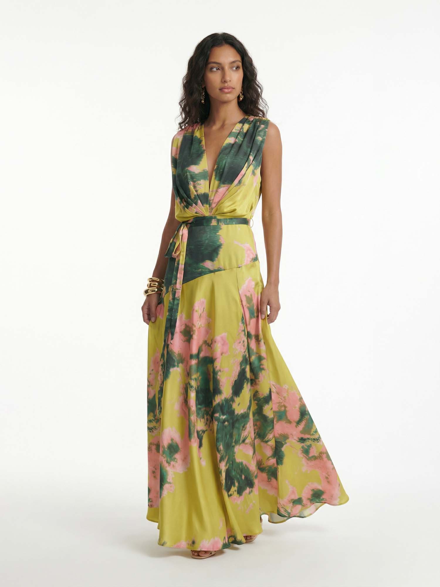 Robe maxi citron portefeuille