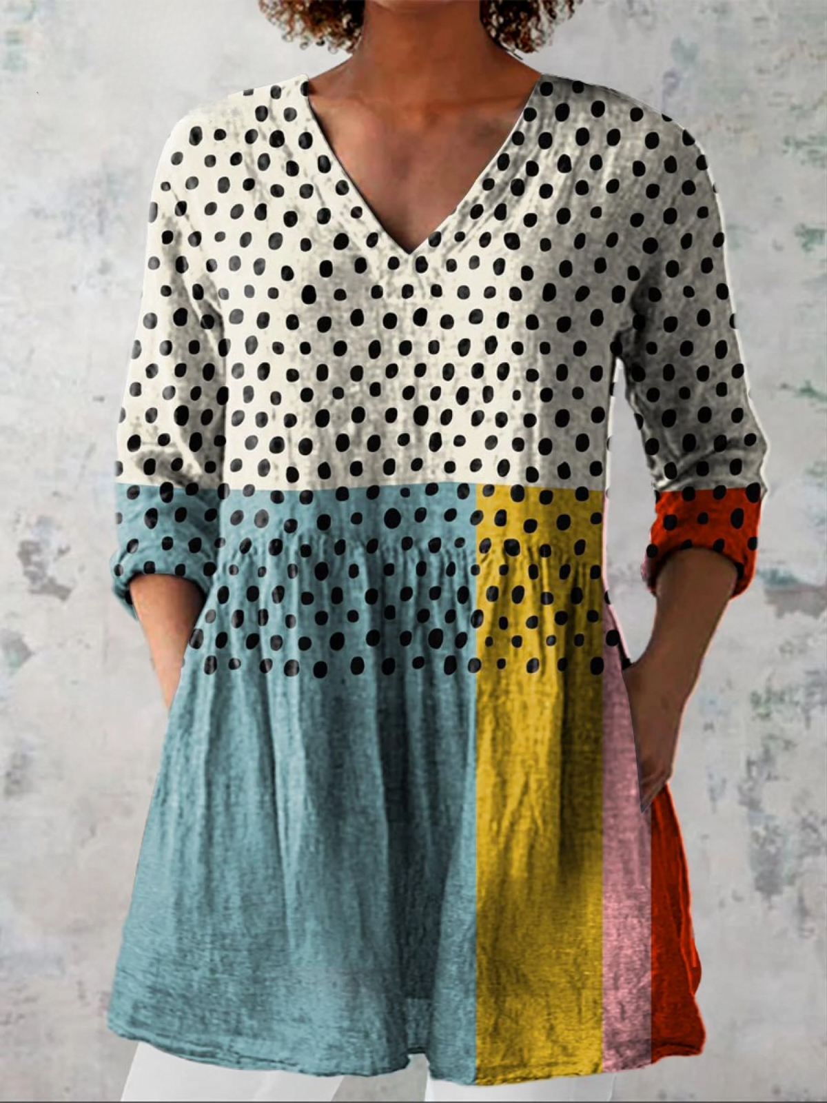 AliceLeon™ | Blouse longue à col en V