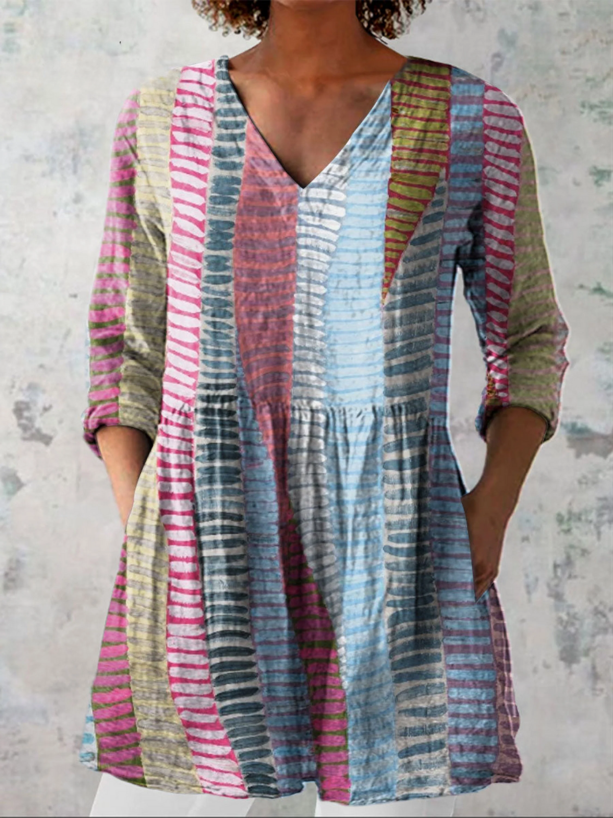 AliceLeon™ | Blouse longue à col en V