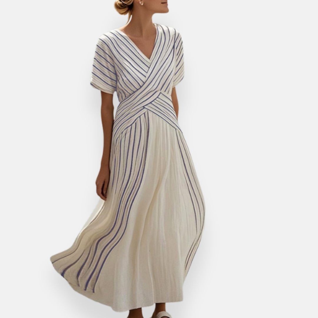 AliceLeon™ | Robe fluide à rayures élégantes