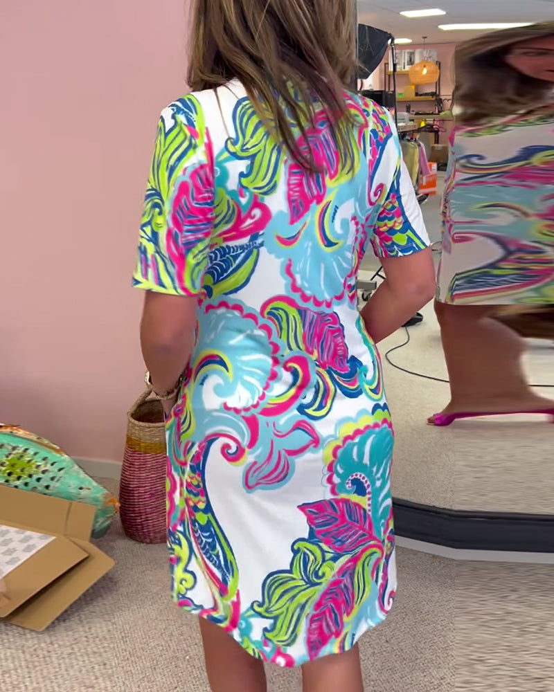 Imprimé Midi Dress