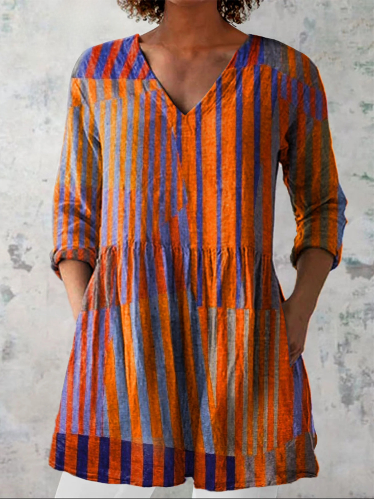AliceLeon™ | Blouse longue à col en V