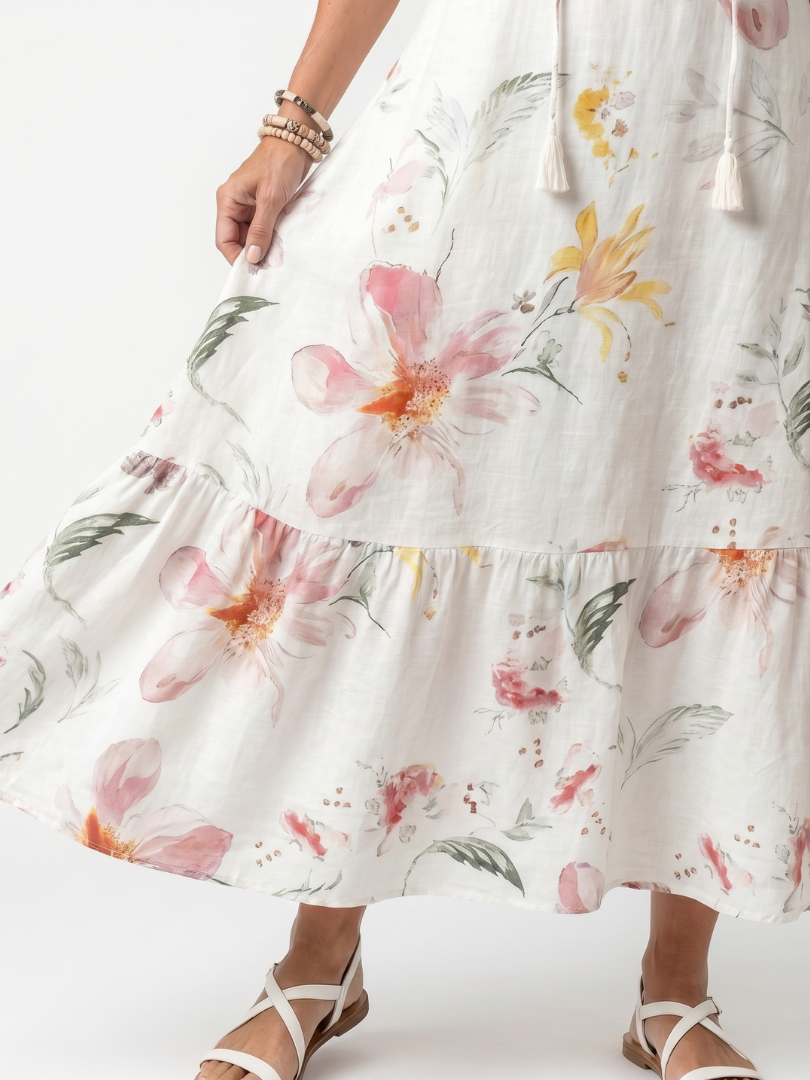 Noa | Robe midi fleurie