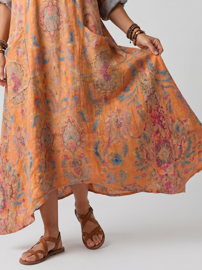 Remi | Robe midi imprimée
