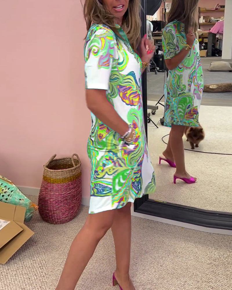 Imprimé Midi Dress
