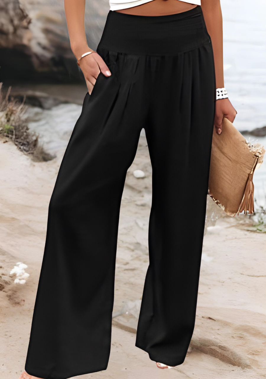 Pantalons Fluides de Plage à Jambes Amples
