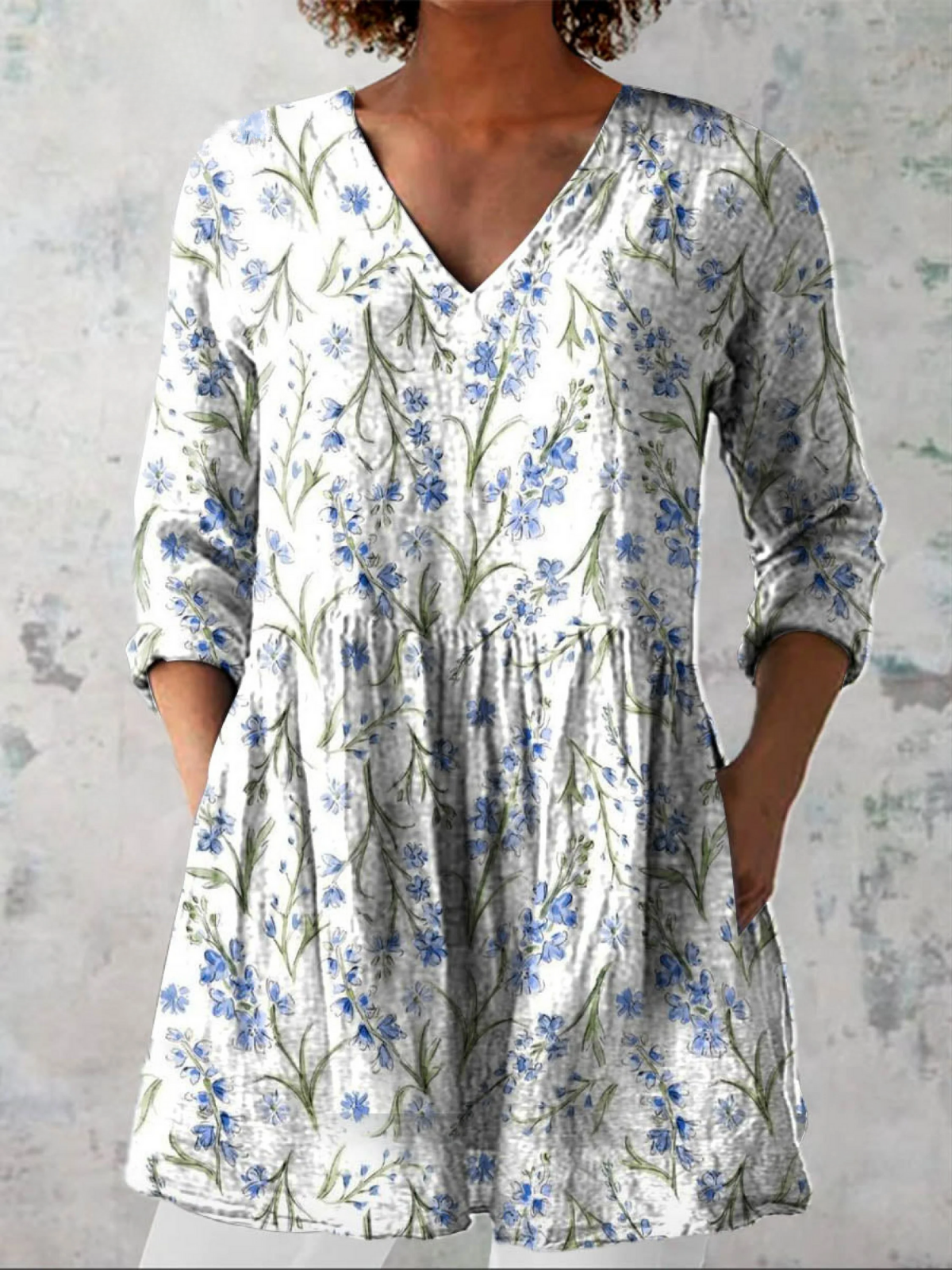 AliceLeon™ | Blouse longue à col en V
