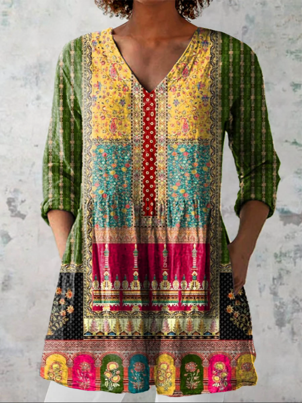 AliceLeon™ | Blouse longue à col en V