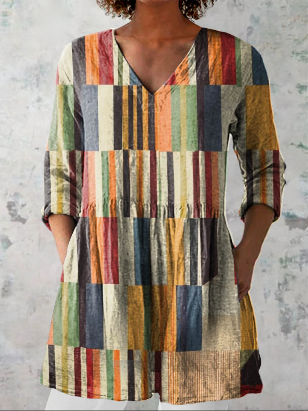 AliceLeon™ | Blouse longue à col en V
