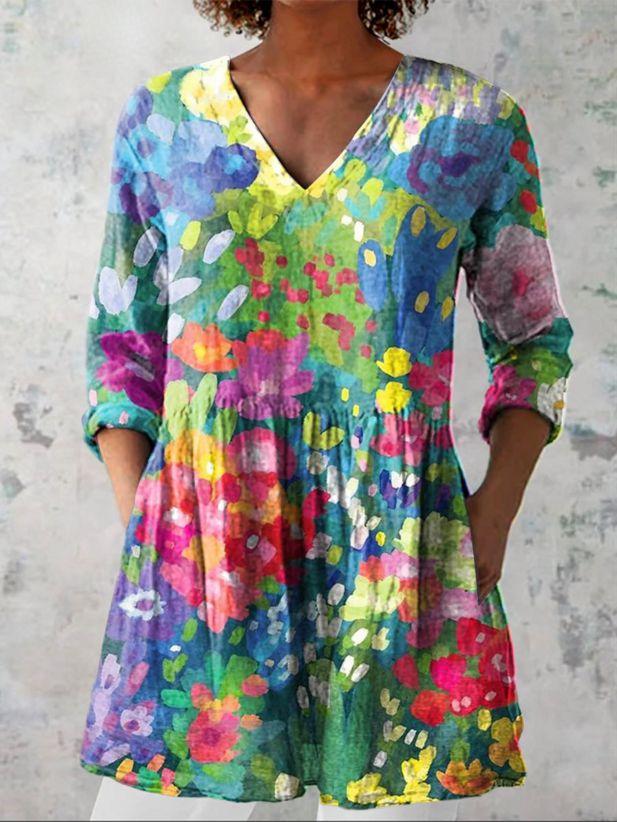 AliceLeon™ | Blouse longue à col en V
