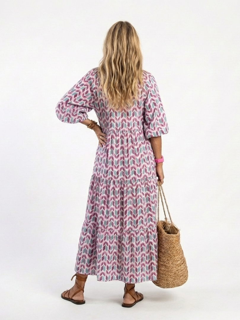 Mireya | Robe midi à volants