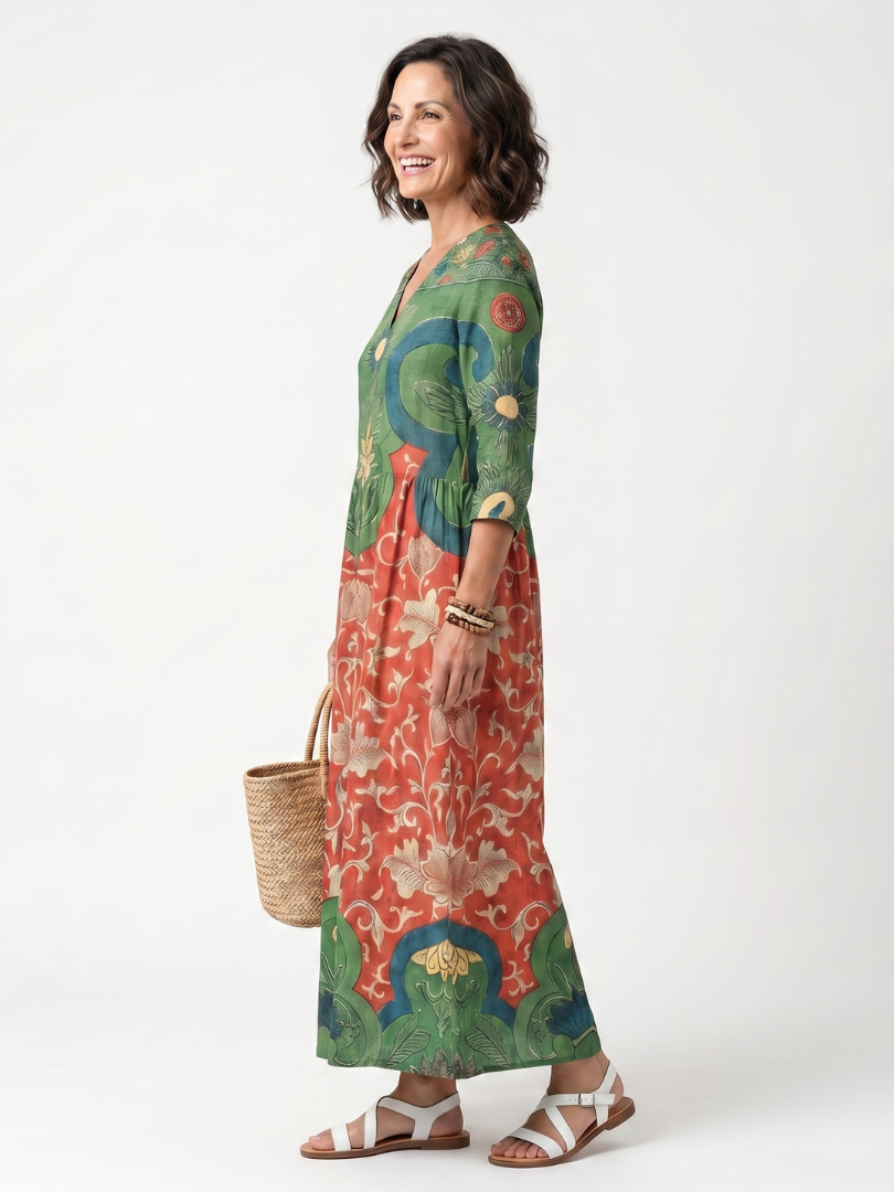 Sloane | Robe midi col V