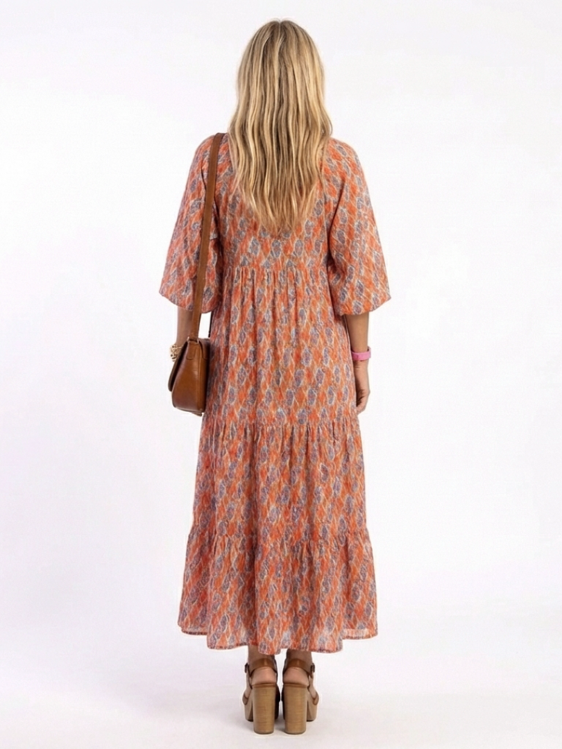 Amara | Robe midi géométrique