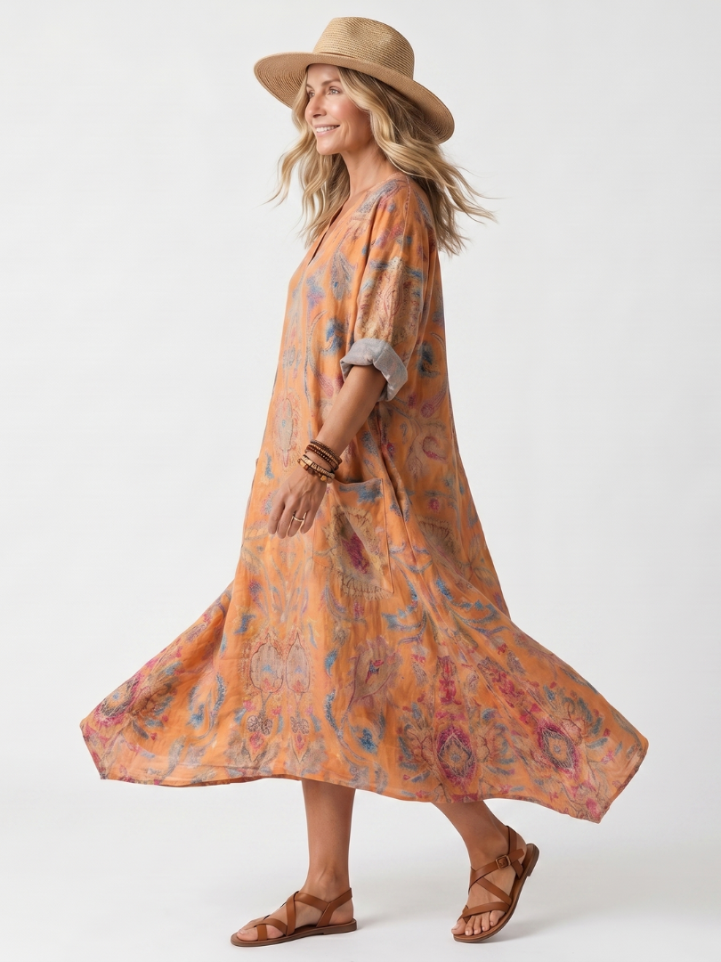 Remi | Robe midi imprimée