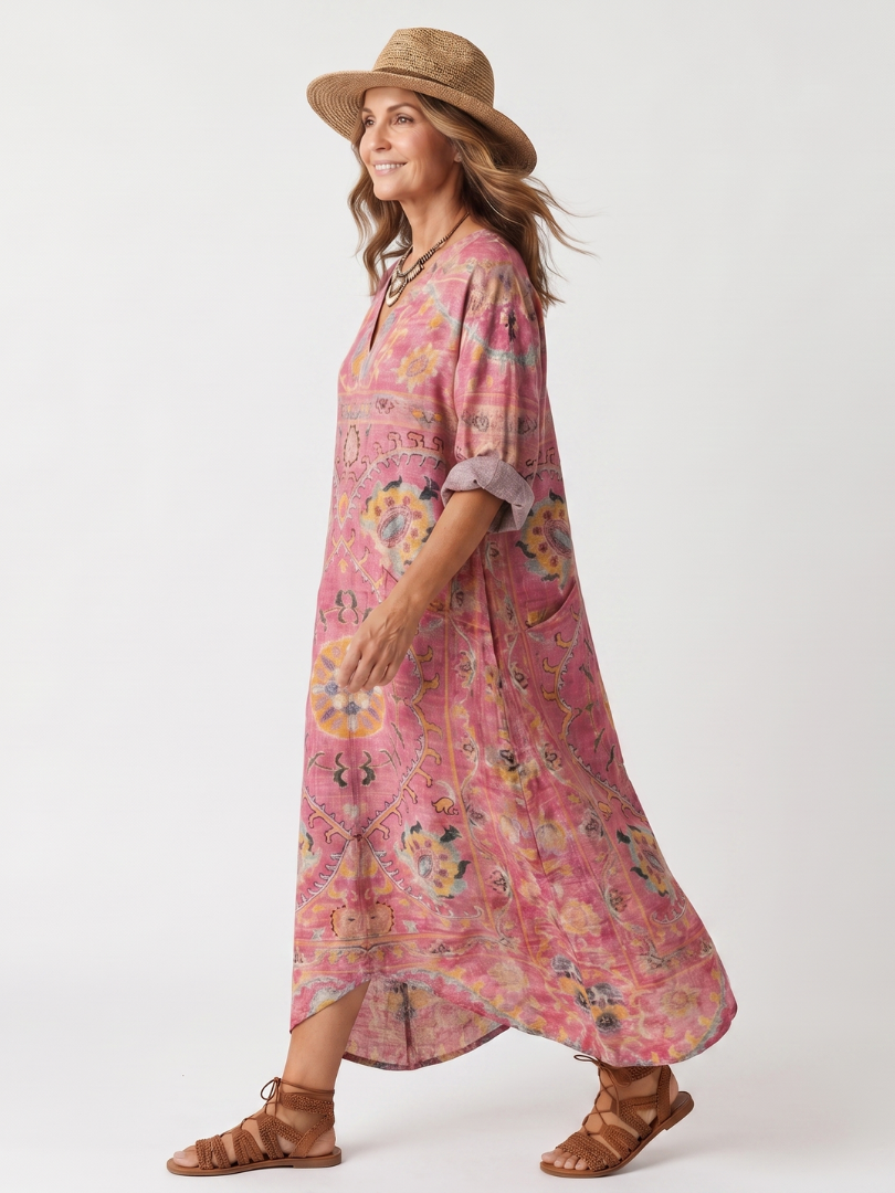 Tilda | Robe midi abstraite
