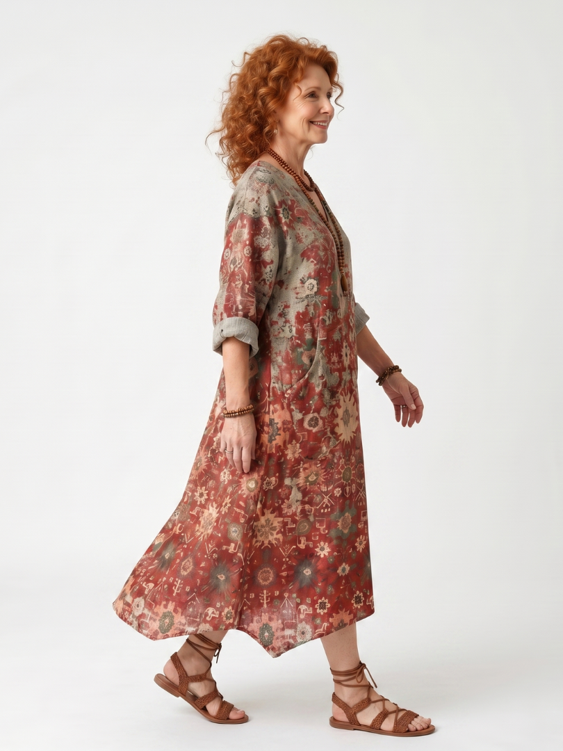 Saffron | Robe midi décontractée