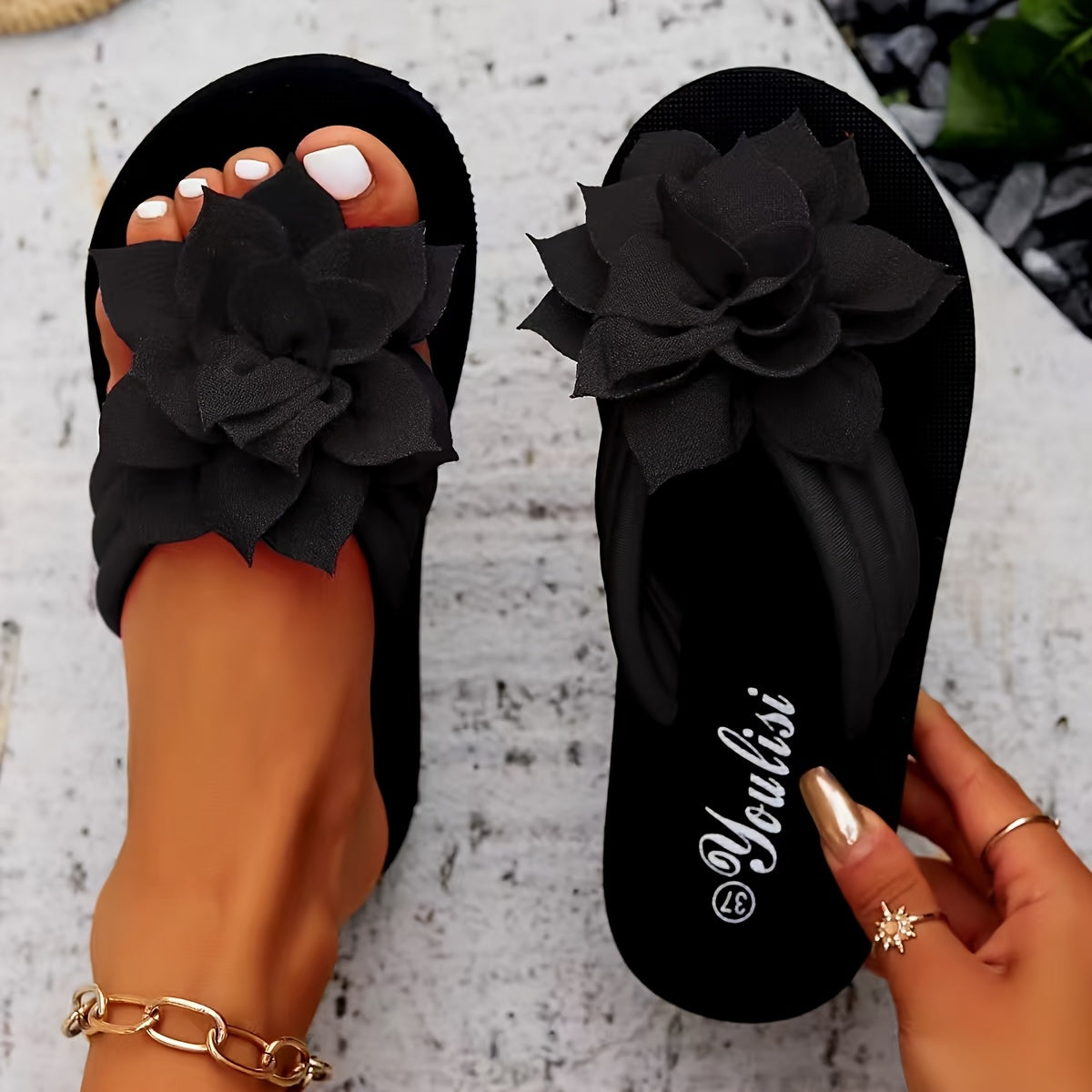 AliceLeon™ | Élégantes Sandales Fleur Livia