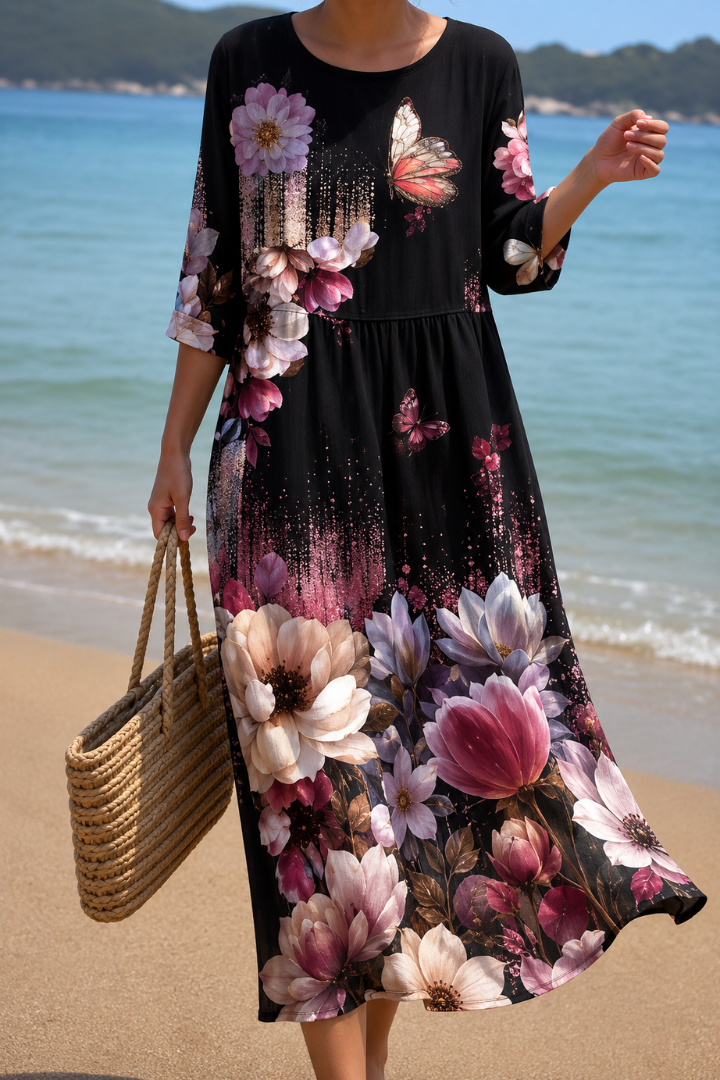 Moonlit Blossom Charm Dress