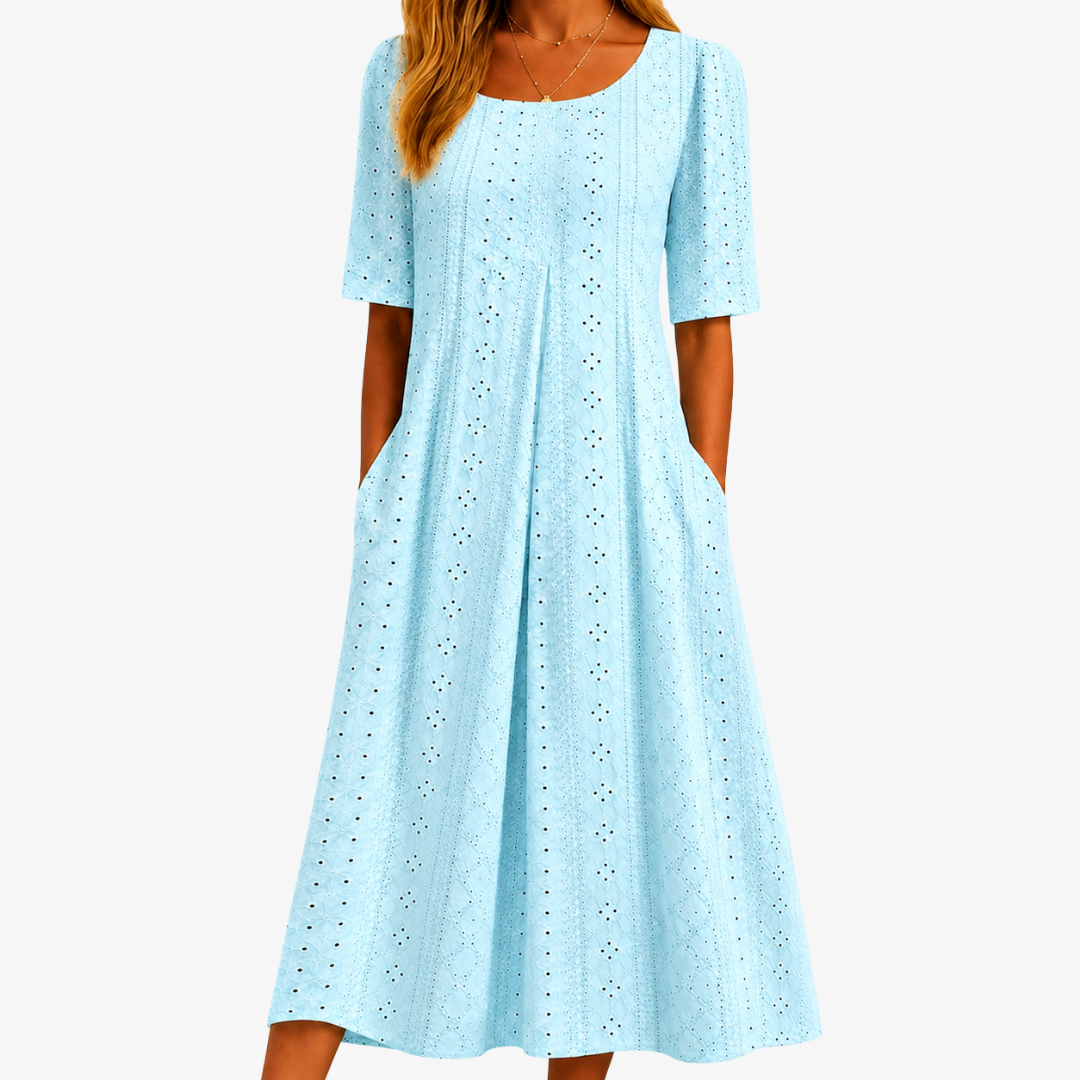 Robe Midi Dentelle avec Poches Skylight Grace
