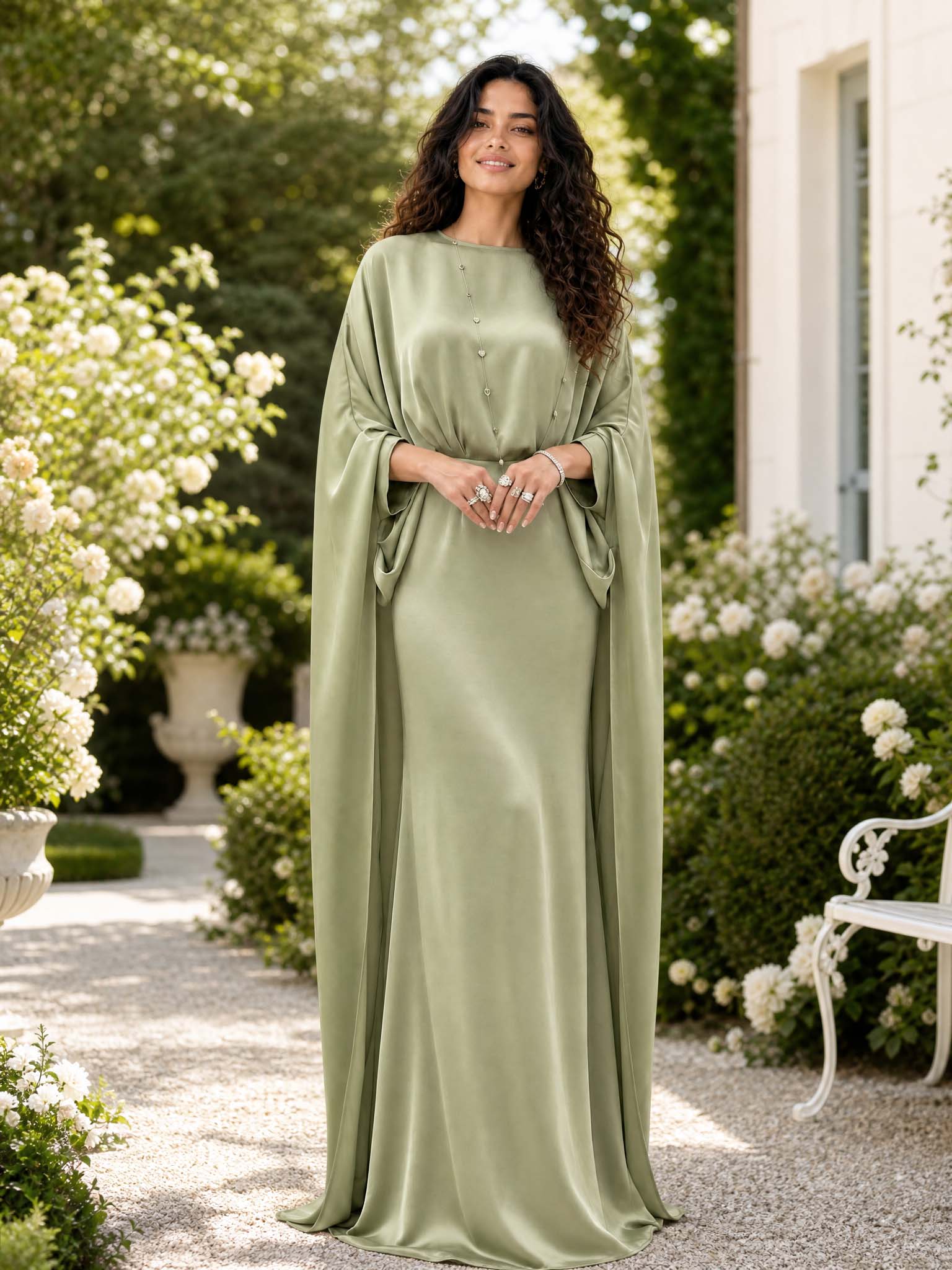 Robe Maxi Drapée Élégante et Minimaliste