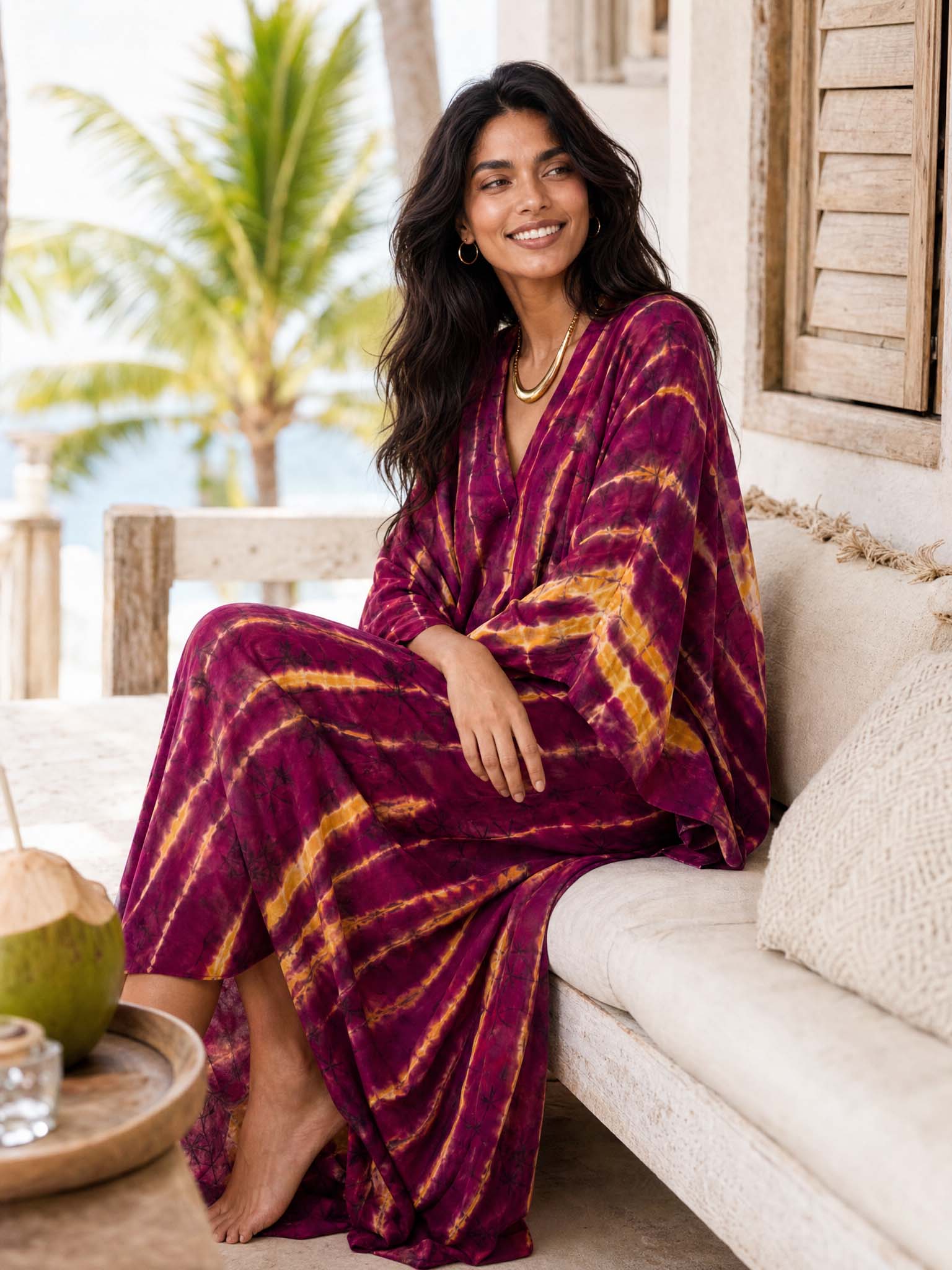 Robe midi aquarelle