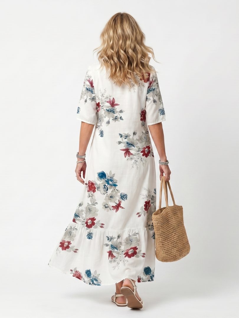Maeva | Robe midi à nouer