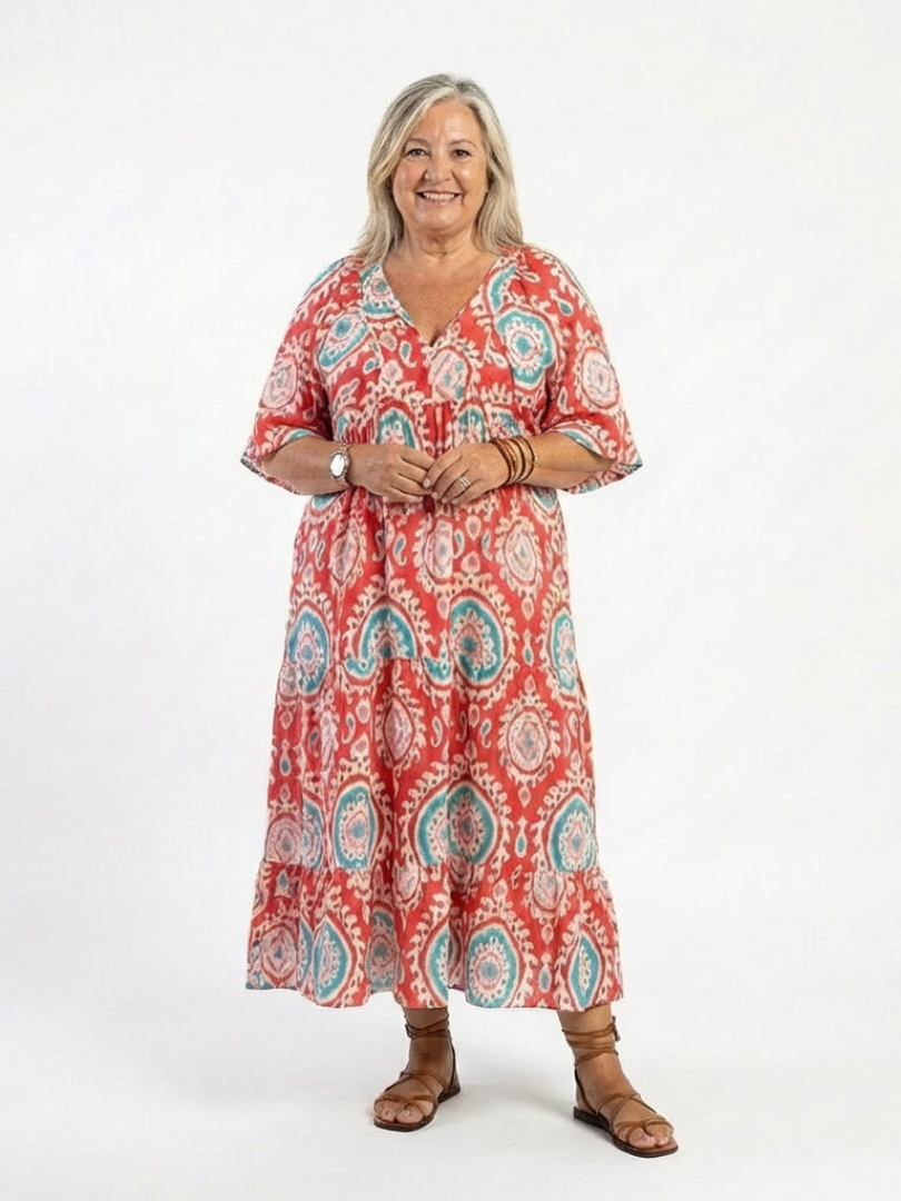 Zaria | Robe midi imprimée